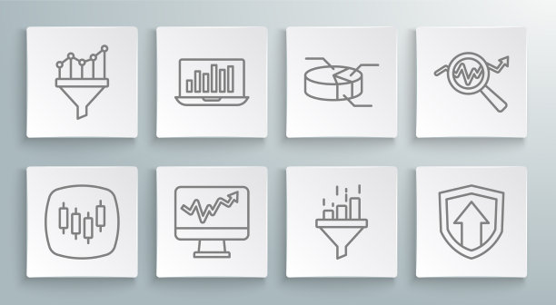 设置线浏览器与股票市场笔记本电脑的图表图片下载