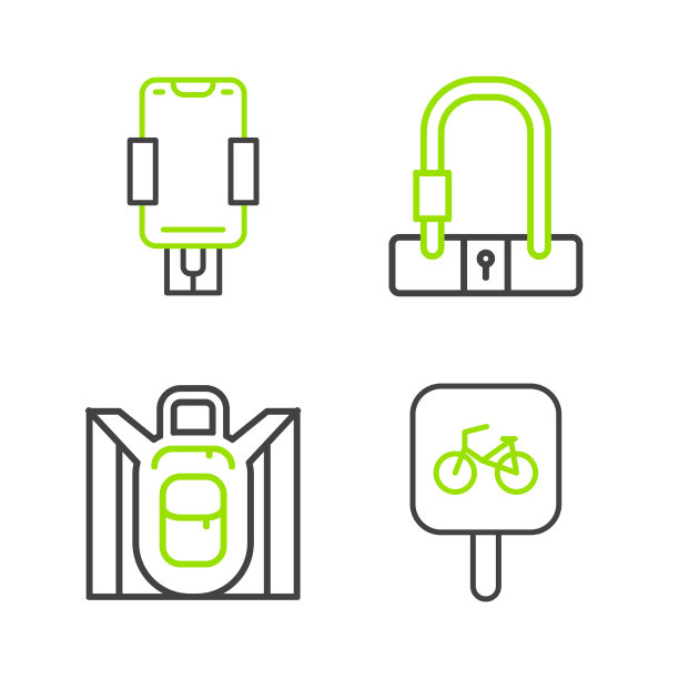 设置线自行车停车徒步背包锁图片下载