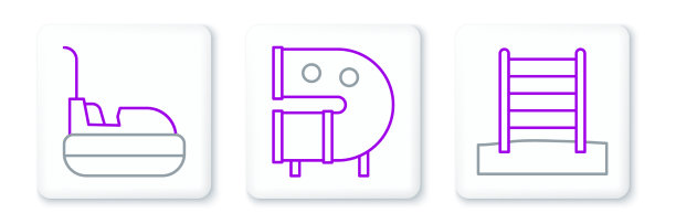 设线瑞典墙碰碰车和孩子图片下载