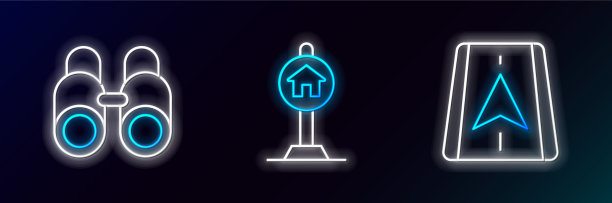 设置线城市地图导航双筒望远镜和酒店图片下载