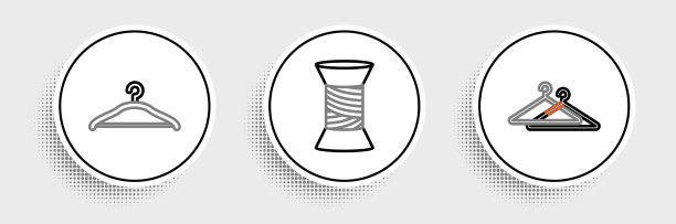 安装衣架和缝纫线图片下载