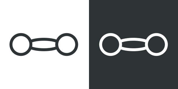 哑铃图标设置在黑白背景上图片下载