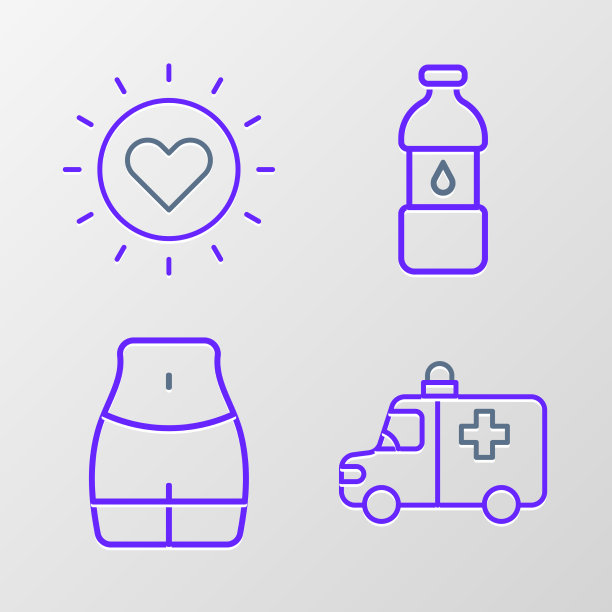 设置线救护车和急救车妇女腰图片下载