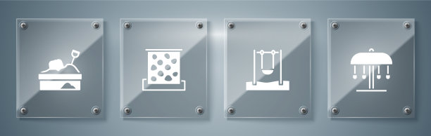 设置景点旋转木马、秋千、攀岩墙等图片下载