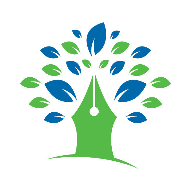 笔树标志设计模板。图片下载