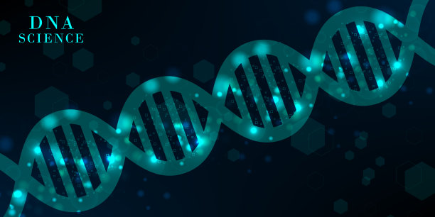 抽象技术科学概念，DNA编码结构具有辉光图片下载