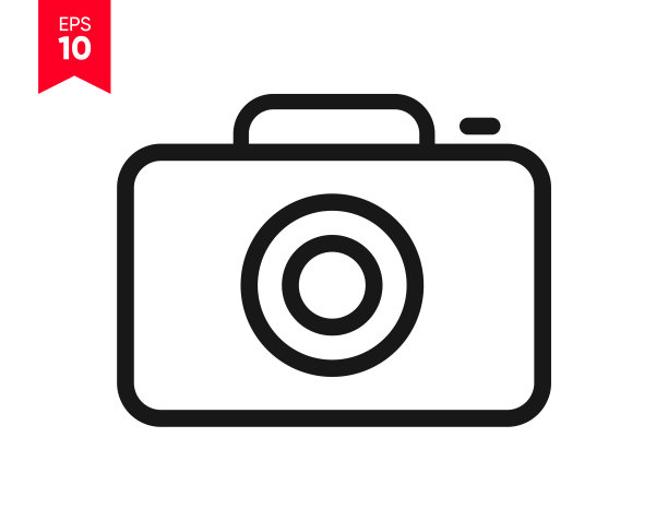 直线平面相机图标符号。照片的迹象。图片图标。凸轮的迹象。为移动应用程序，网站，UI UX拍摄图片符号图片下载