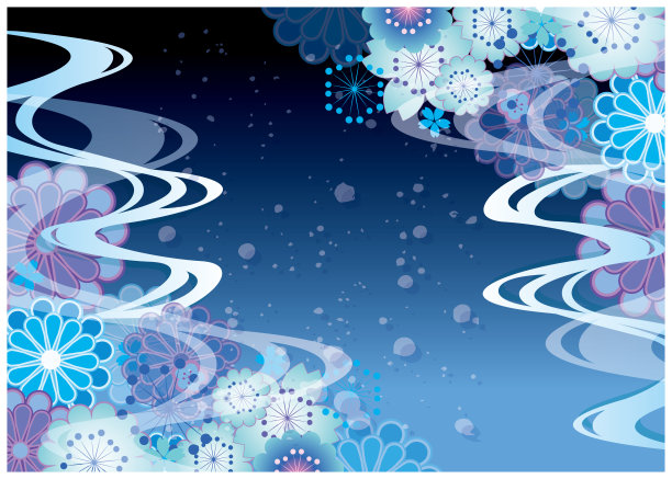 夏日清凉的日式清新绿色背景图片下载