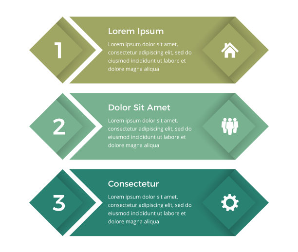 商业信息图表——3个要素图片下载