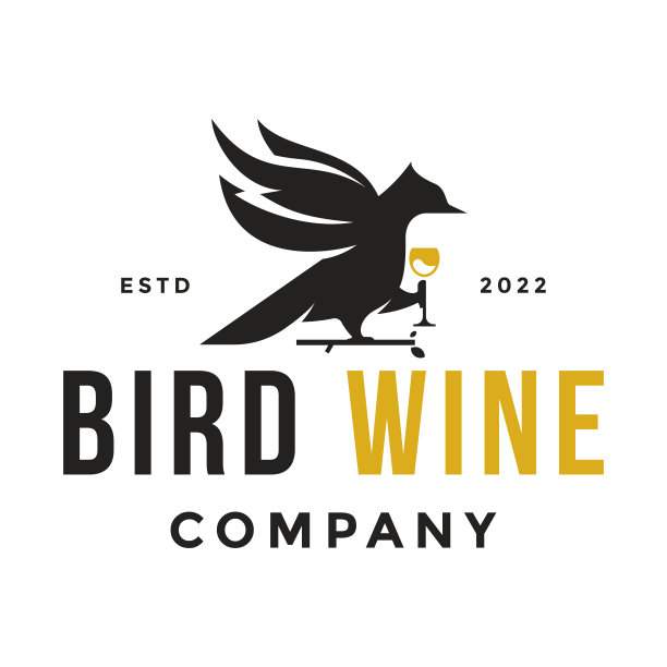 咖啡馆葡萄酒酒吧标志图标复古风格。图片下载