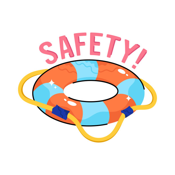 游泳圈涂鸦矢量填充轮廓图标。EPS 10文件图片下载