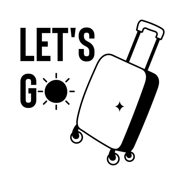 旅行袋涂鸦矢量轮廓图标。EPS 10文件图片下载