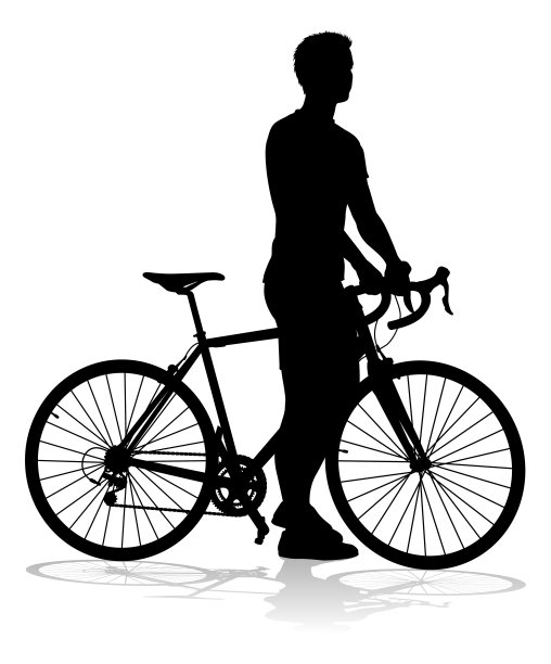 骑自行车的人骑自行车剪影图片下载