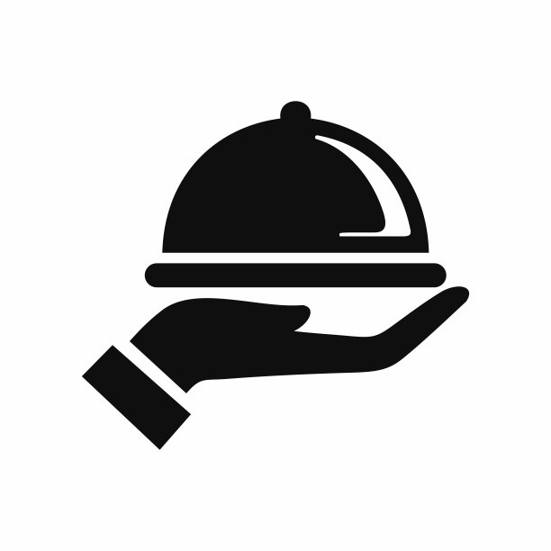 手握食物托盘图标符号图片下载