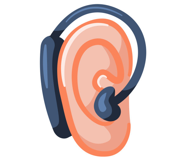 无线耳机适用于人耳，通讯或听音乐，助听器，耳聋医疗器械图片下载