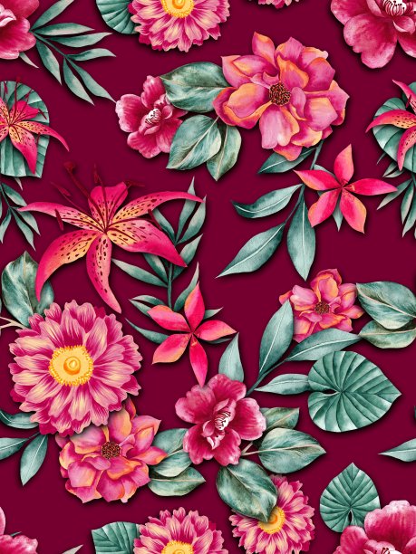 水彩花卉图案图片下载