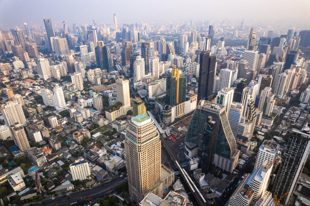 泰国曼谷阿索克区的鸟瞰图图片下载