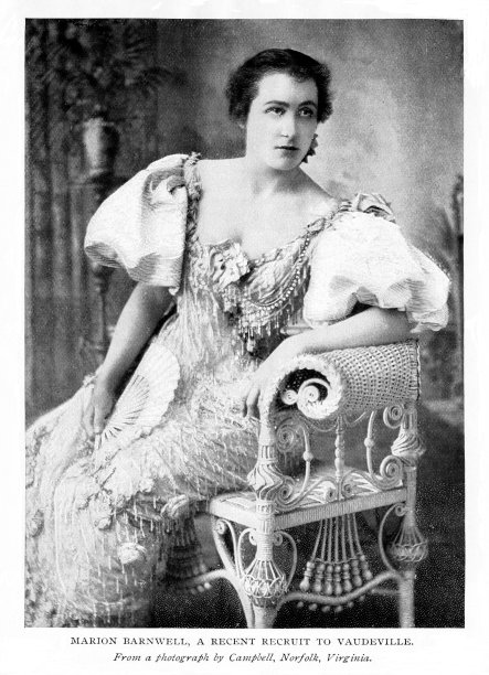 玛丽昂·巴恩威尔肖像照，美国女演员，19世纪图片下载