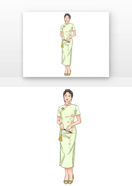 旗袍人物图片下载