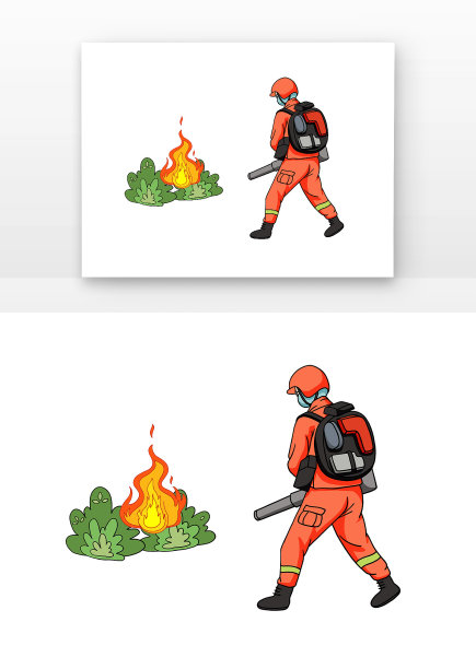 森林消防救火人物图片下载