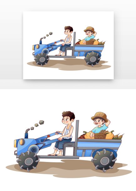 拉农产品脱贫漫画图片下载