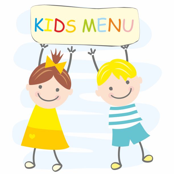 儿童菜单，儿童文字，横幅，矢量插图，eps。图片下载