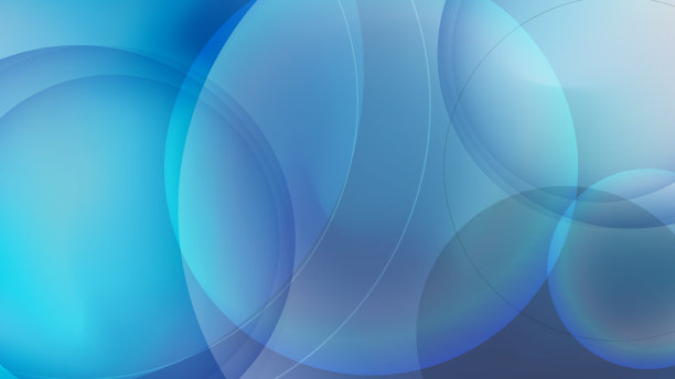 现代深蓝色渐变抽象背景与几何圆和空白空间的设计。未来的商业演示背景设计图片下载