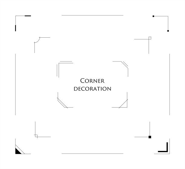 一套角落装饰。图片下载