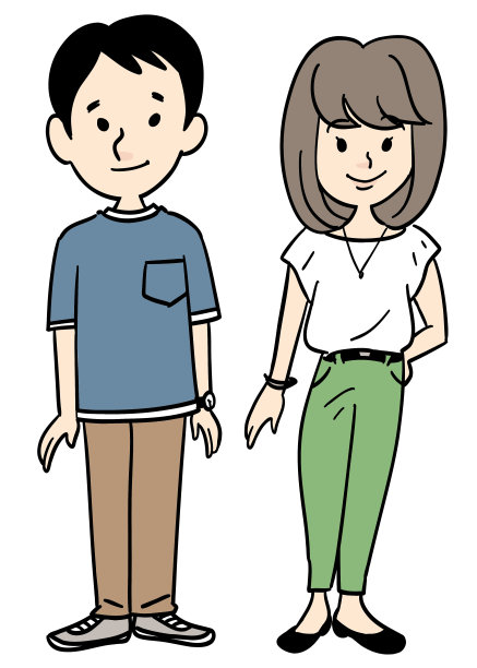 普通的日本大学生，男性和女性图片下载
