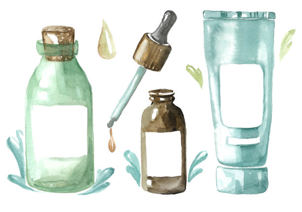 天然生态面部护肤精华。图片下载