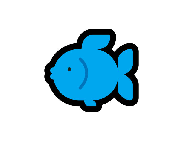 鱼矢量图标。鱼的表情符号插图。孤立的鱼矢量表情符号图片下载