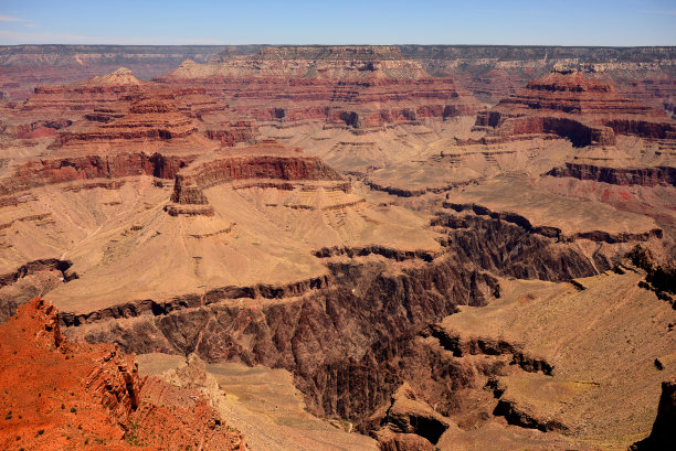 朦胧的蓝天大峡谷亚利桑那州图片下载