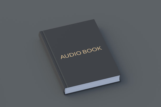有声书概念，书上题词。现代技术。良好的文学。三维渲染图片下载