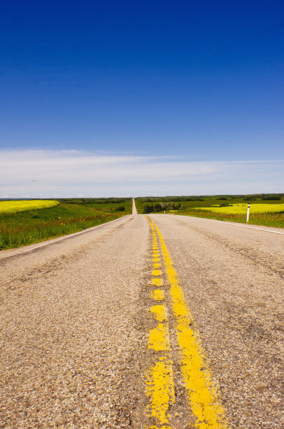 加拿大阿尔伯塔省的草原公路图片下载