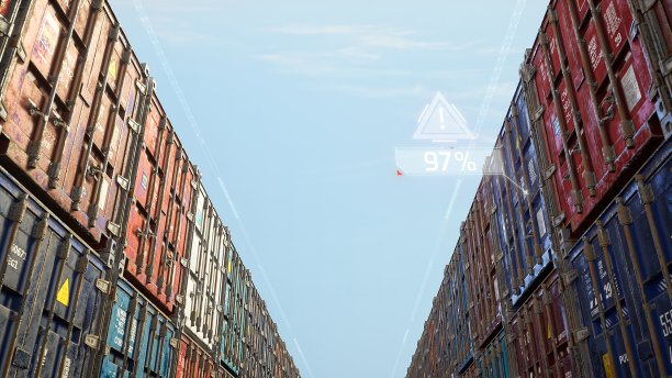 港口中容器的可视化图片下载