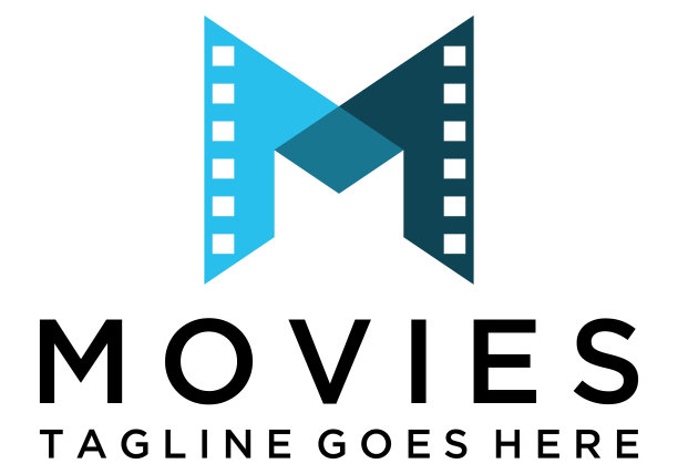 字母M电影标志设计矢量图片下载