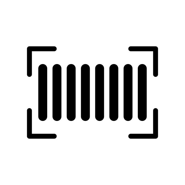 平面设计条码扫描图标。向量。图片下载