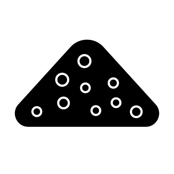 简单的沙轮廓图标。向量。图片下载