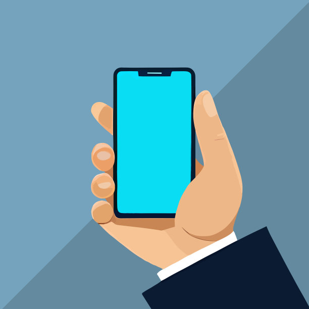 手与智能手机业务工作社交媒体矢量背景丰富多彩图片下载