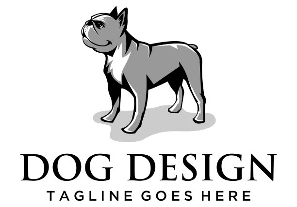 法国斗牛犬孤立矢量图图片下载