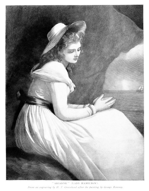 艺术家乔治·罗姆尼创作的艾玛·汉密尔顿夫人《阿里阿德涅》，18世纪英国文化图片下载