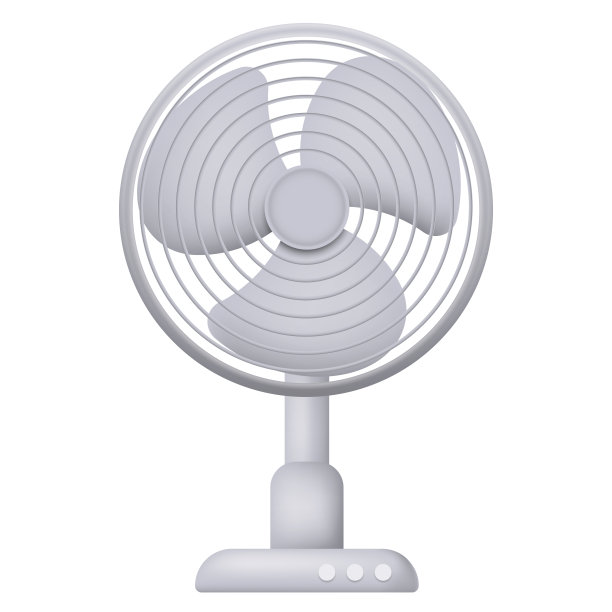 便携式现代电风扇隔离在白色背景。矢量插图。图片下载