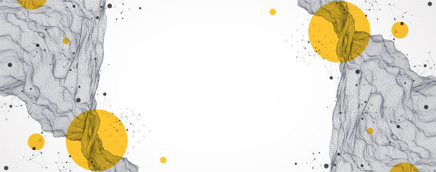 摘要科学技术背景。包含字母的帧波。图片下载