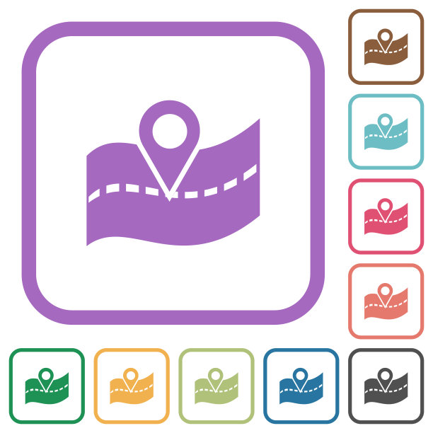 GPS道路定位简单图标图片下载