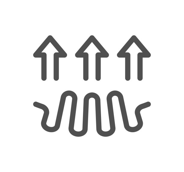 房屋供暖相关图标。图片下载