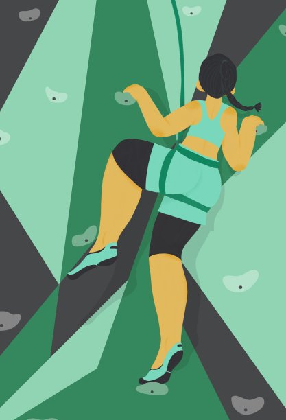 攀岩比赛墙，女子攀岩图片下载