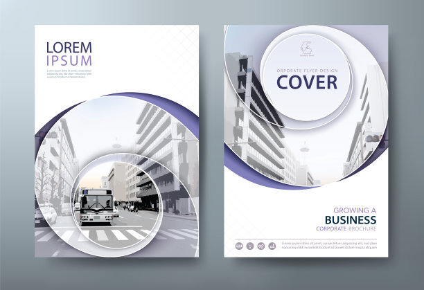 年度报告宣传册传单设计模板矢量，传单，介绍书封面模板图片下载