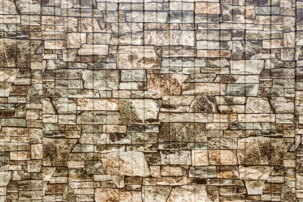 墙上贴满了色彩单调的瓷砖图片下载