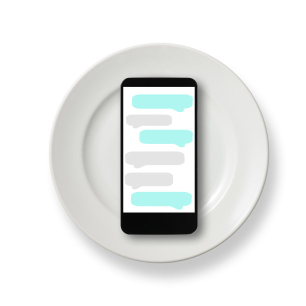 白色盘子上有评论和评价的智能手机图片下载