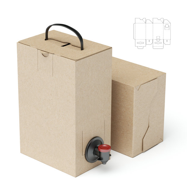 带手柄的葡萄酒包装盒|图片下载